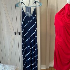Blue Tie Dye Sun Dress Sz M